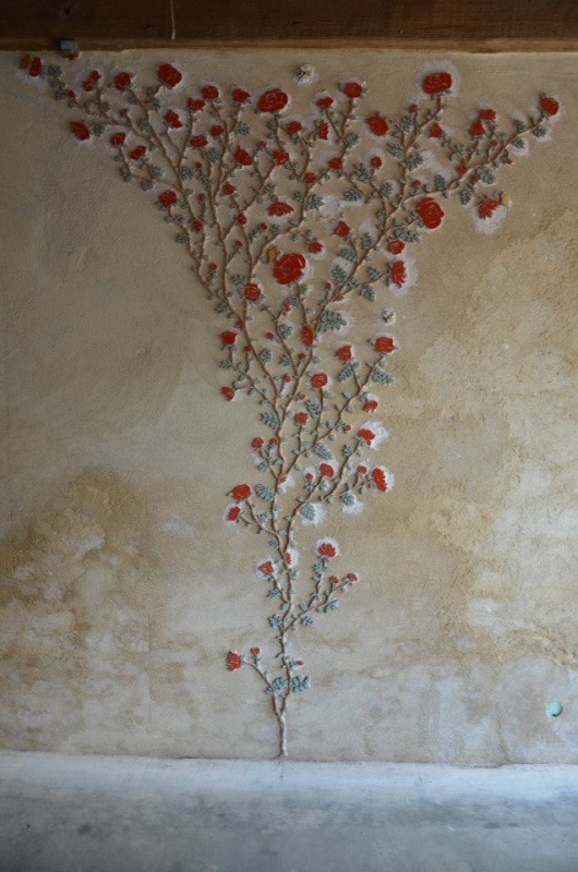 création florale en mosaïque