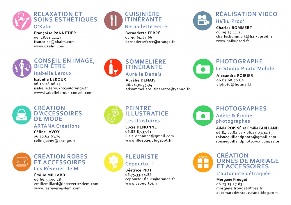 Fêtes, mariages, événements, 12 professionnels d'Elan créateur à votre service !