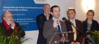 Inauguration de la Maison de l'ESS à Rennes par Benoît Hamon, janvier 2013
